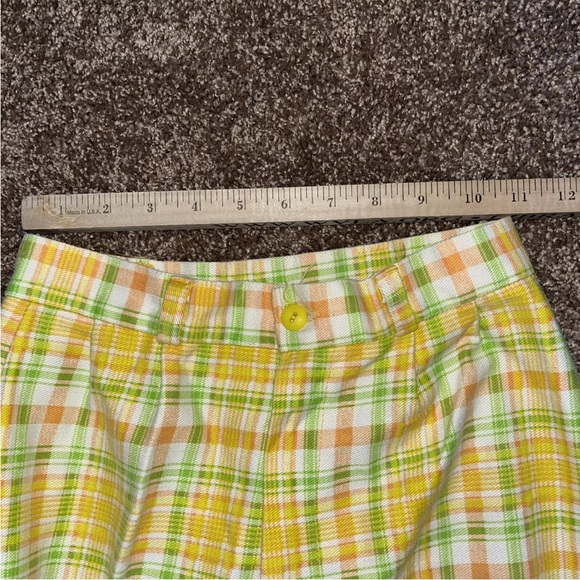 Vintage 1970s Plaid Bell Bottoms Outfit - Yellow/Orange - Women’s - Picture 7 of 11